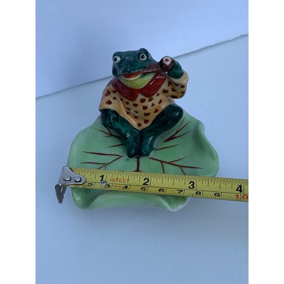 Japan Frog Figure Decor Porcelain Mid-Century Vintage Collectible - Picture 8 of 12